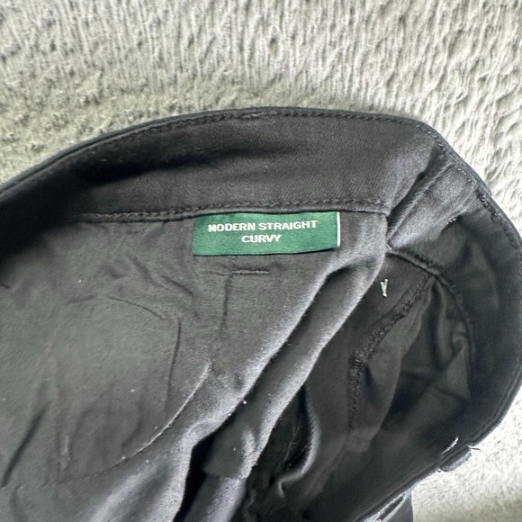 Lauren Ralph Lauren Modern 18 Black Cotton Denim Straight Curvy Stretch Workwear - Picture 5 of 12